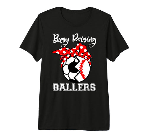 Busy Raising Ballers Funny Baseball T-Shirt - Trendy Graphic for Adults - T-Shirt, Sweatshirt, Hoodie