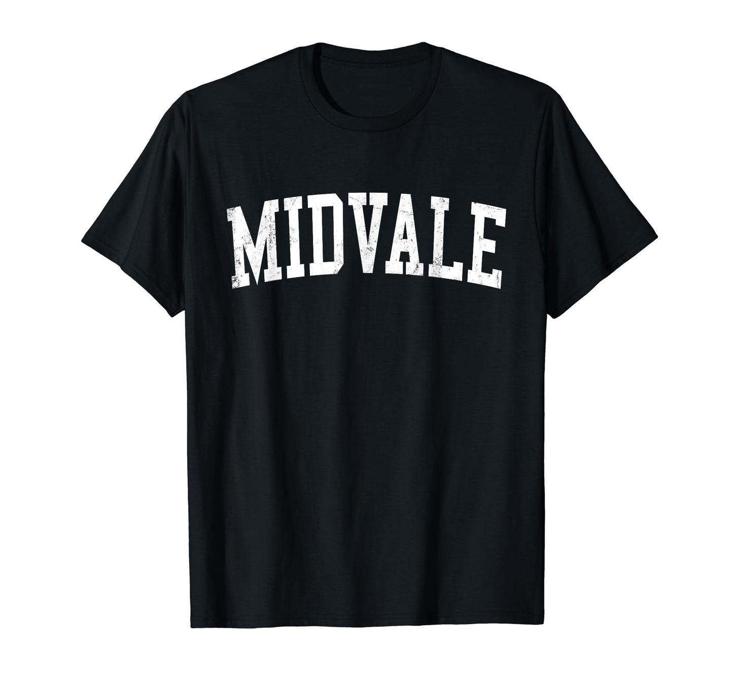 Midvale Ut Distressed White Varsity T-Shirt - Minimalist Print Men Women - T-Shirt, Sweatshirt, Hoodie