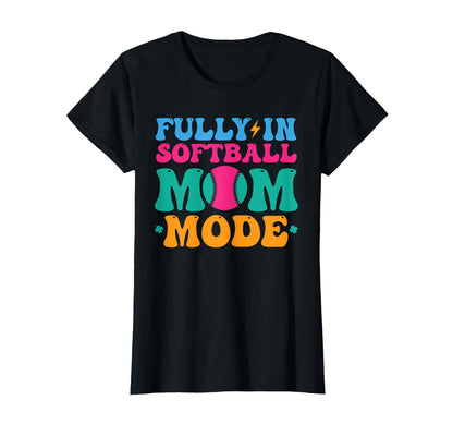 Softball Mom Mothers Day Baseball T-Shirt - Minimalist Print Men Women - T-Shirt, Sweatshirt, Hoodie