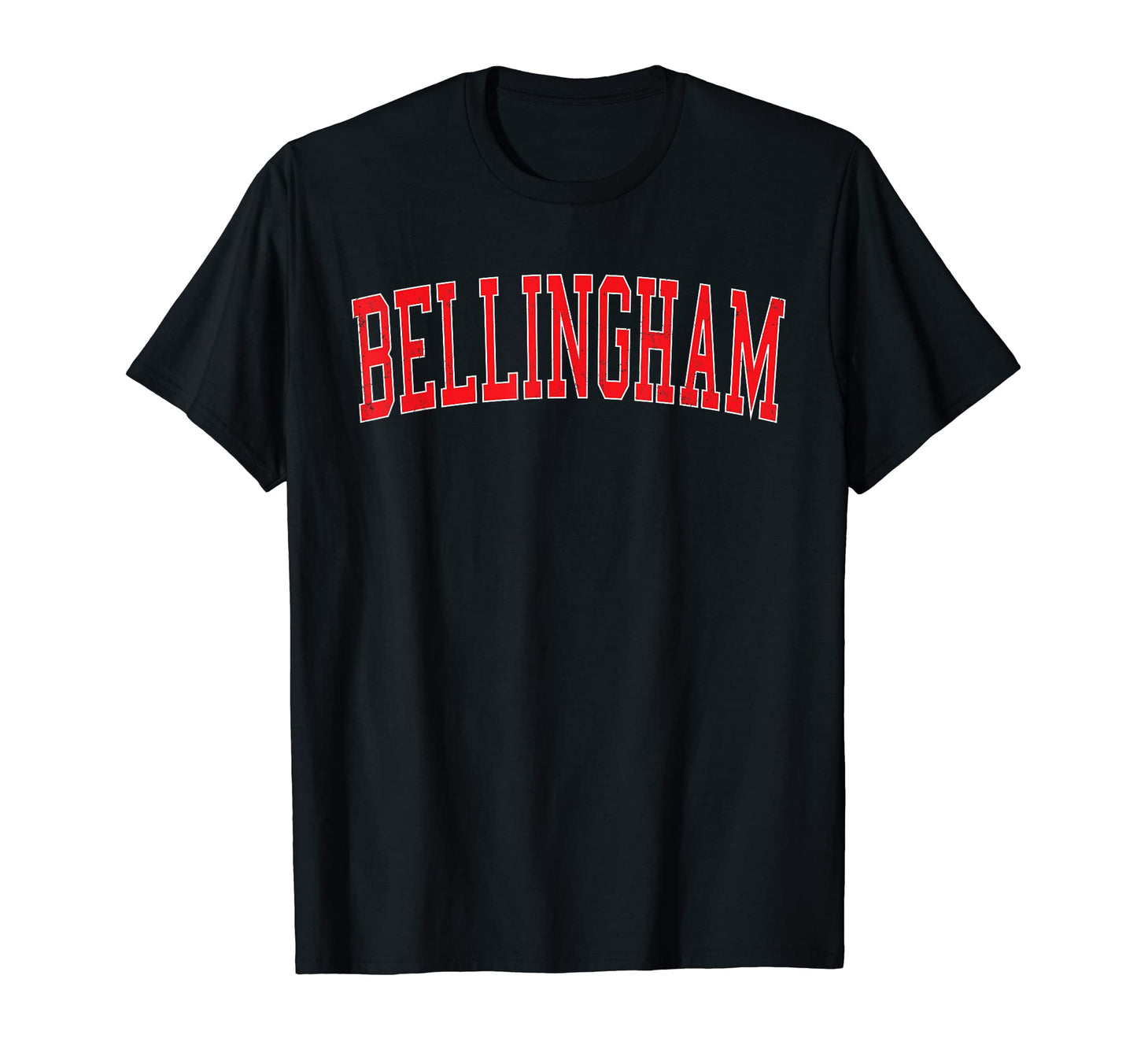 Bellingham Wa Varsity Red Text T-Shirt - Aesthetic Graphic for Adults - T-Shirt, Sweatshirt, Hoodie