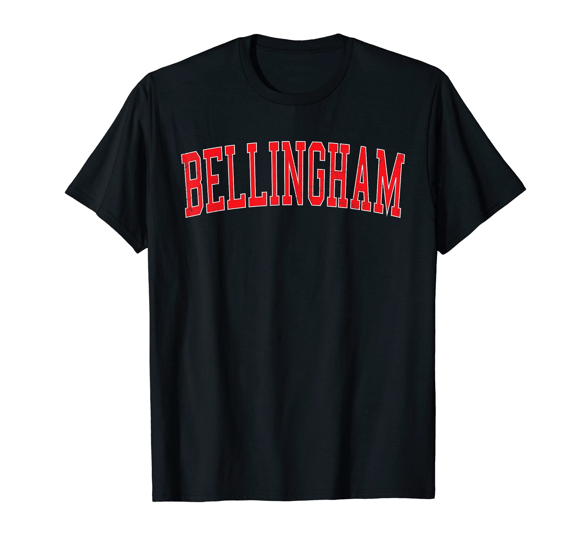 Bellingham Wa Varsity Red Text T-Shirt - Aesthetic Graphic for Adults - T-Shirt, Sweatshirt, Hoodie