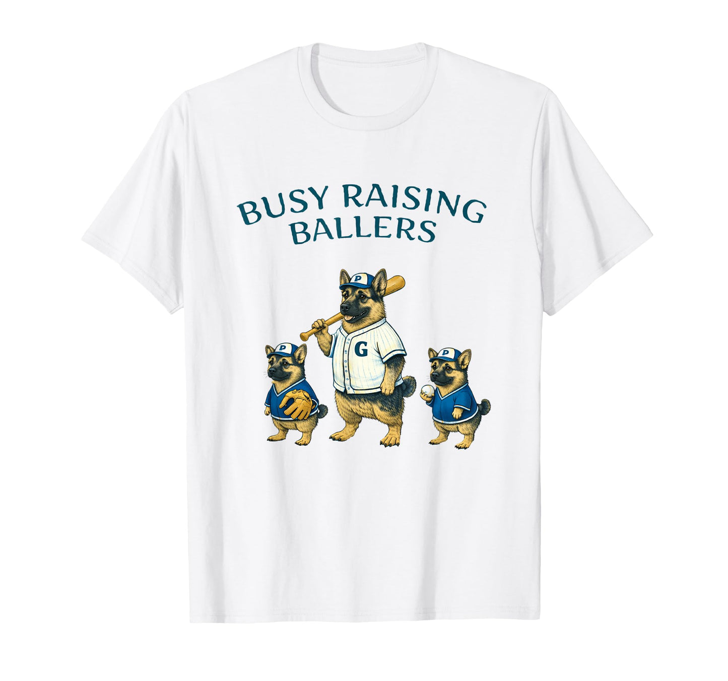 Busy Raising Baller Baseball T-Shirt - Fun Novelty Design Men Women - T-Shirt, Sweatshirt, Hoodie