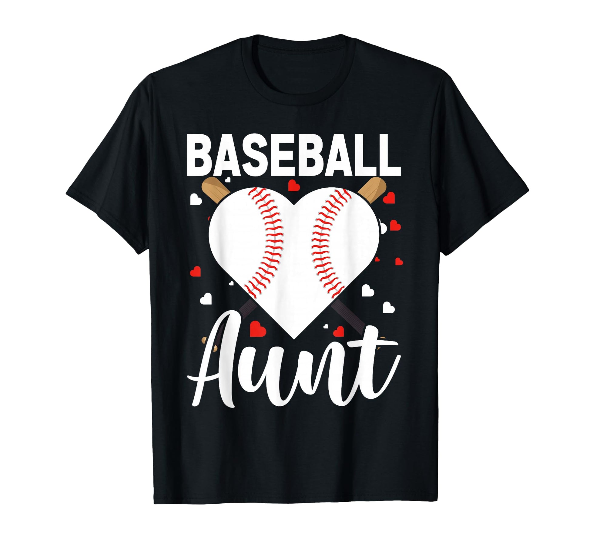 Baseball Aunt Heart Matching Family T-Shirt - Trendy Graphic Men Women - T-Shirt, Sweatshirt, Hoodie