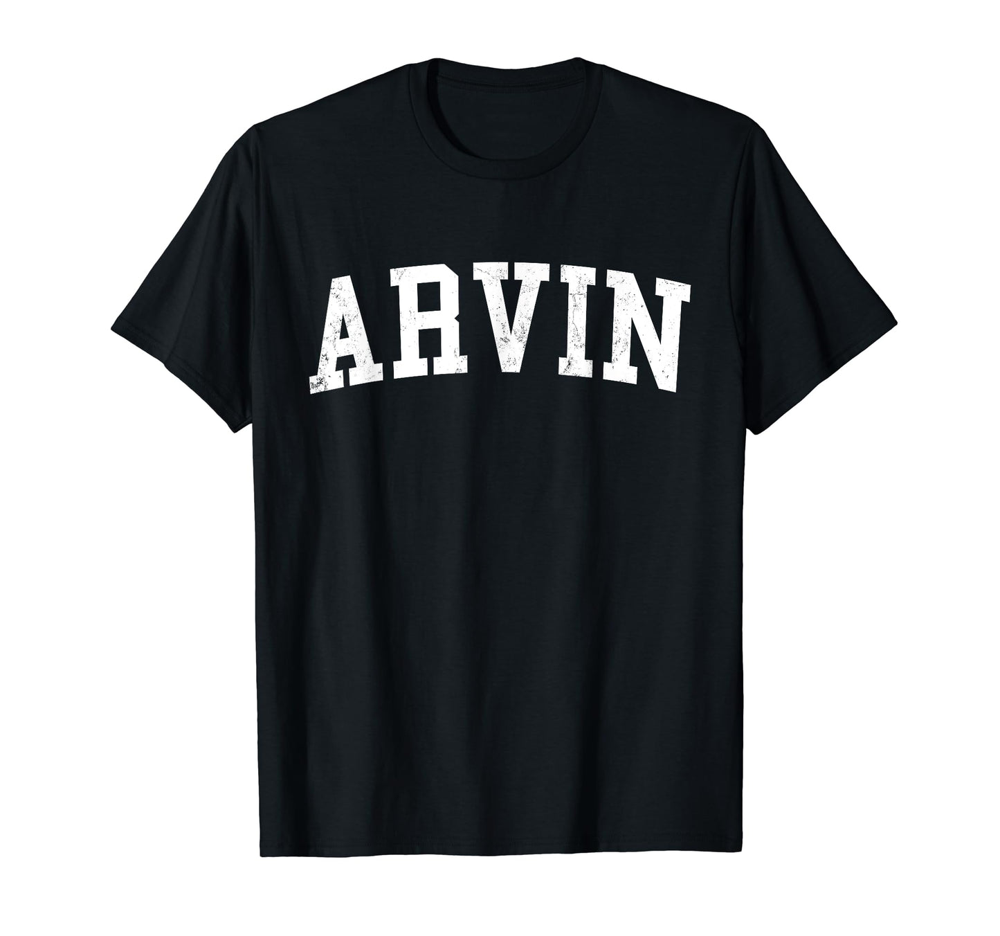 Arvin Ca Distressed White Varsity T-Shirt - Unique Graphic Unisex - T-Shirt, Sweatshirt, Hoodie