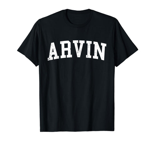 Arvin Ca Distressed White Varsity T-Shirt - Unique Graphic Unisex - T-Shirt, Sweatshirt, Hoodie