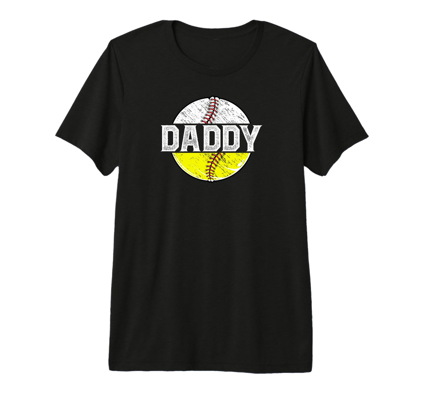 Mens Daddy Softball Baseball Dad T-Shirt - Unique Graphic for Adults - T-Shirt, Sweatshirt, Hoodie