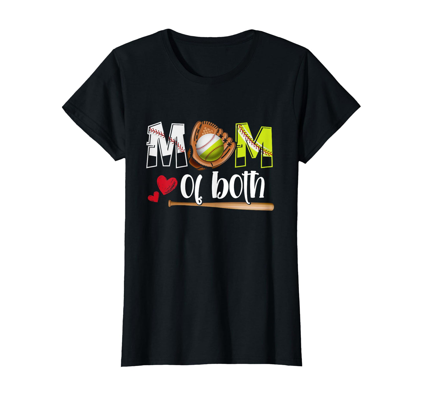 Mom Both Baseball Softball Mama T-Shirt - Streetwear Style for Adults - T-Shirt, Sweatshirt, Hoodie
