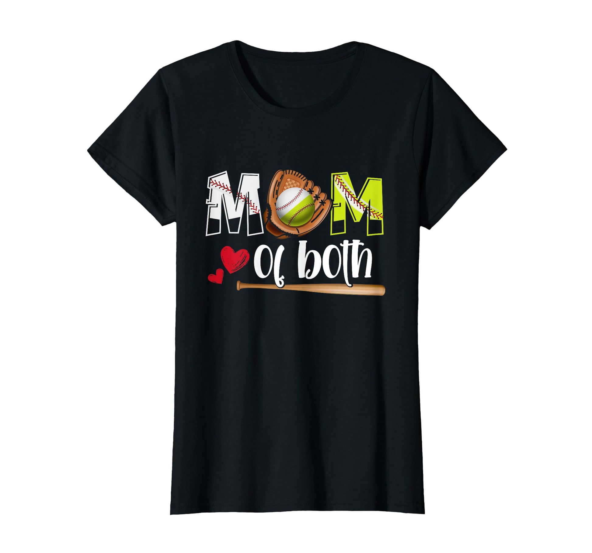 Mom Both Baseball Softball Mama T-Shirt - Streetwear Style for Adults - T-Shirt, Sweatshirt, Hoodie