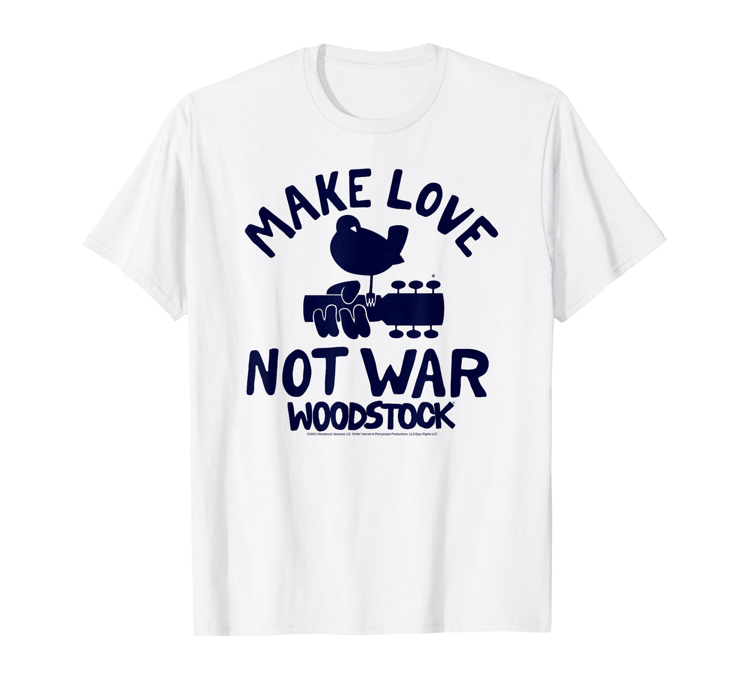 Woodstock Make Love Not War T-Shirt - Novelty Apparel for Adults - T-Shirt, Sweatshirt, Hoodie