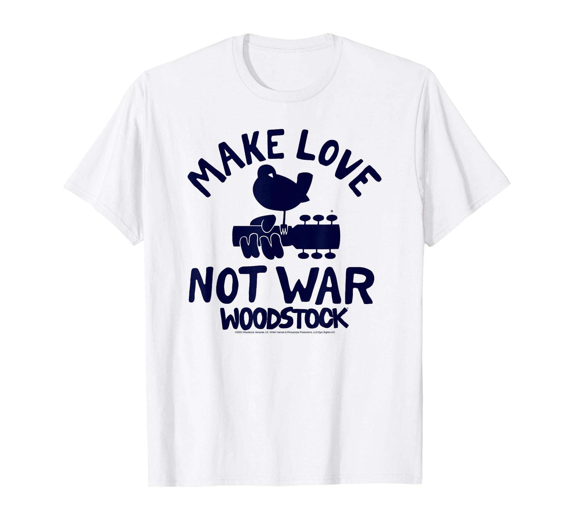 Woodstock Make Love Not War T-Shirt - Novelty Apparel for Adults - T-Shirt, Sweatshirt, Hoodie