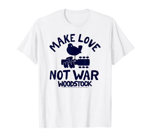 Woodstock Make Love Not War T-Shirt - Novelty Apparel for Adults - T-Shirt, Sweatshirt, Hoodie