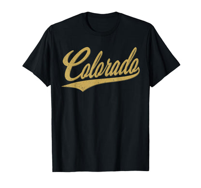 Colorado Varsity Script Sports T-Shirt - Fun Novelty Design for Adults - T-Shirt, Sweatshirt, Hoodie