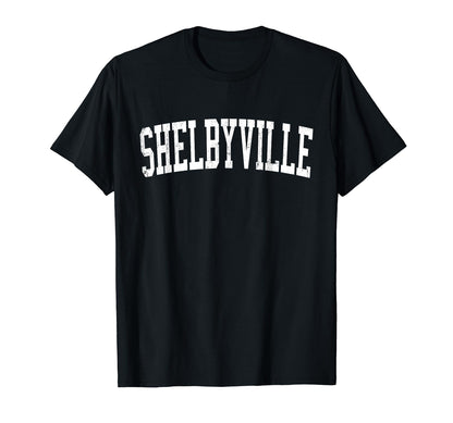 Shelbyville Ky Distressed White T-Shirt - Custom Art Print Men Women - T-Shirt, Sweatshirt, Hoodie