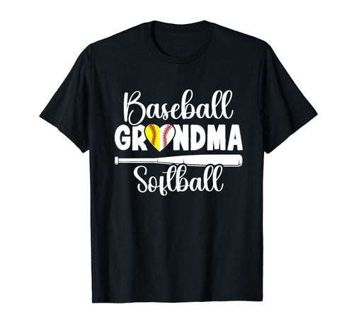 Baseball Softball Grandma Softball T-Shirt - Custom Art Print Unisex - T-Shirt, Sweatshirt, Hoodie