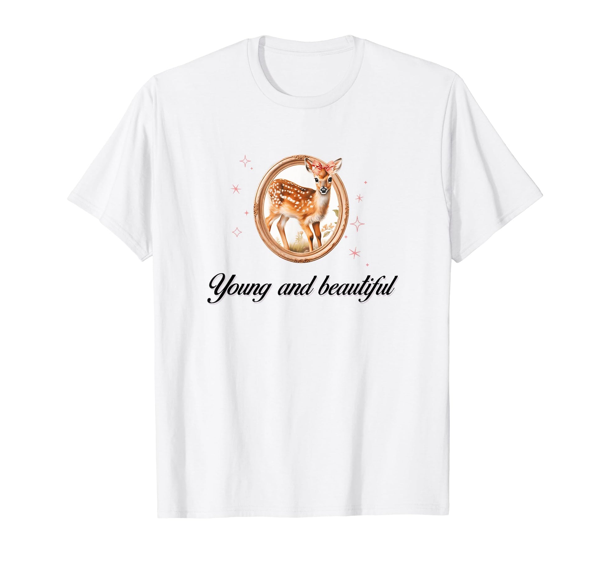 So Real Deer Coquette Girlcore Y2K T-Shirt - Custom Art Print Men Women - T-Shirt, Sweatshirt, Hoodie
