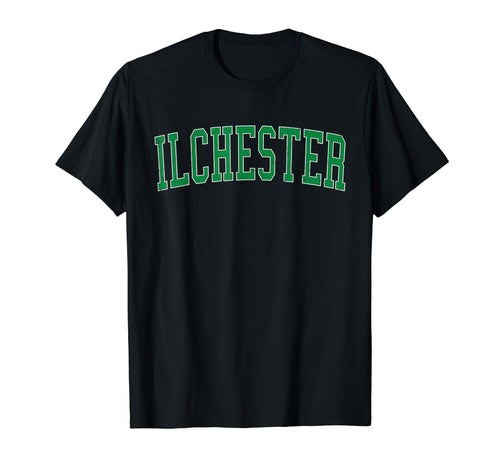 Ilchester Md Distressed Green Varsity T-Shirt - Novelty Apparel Men Women - T-Shirt, Sweatshirt, Hoodie