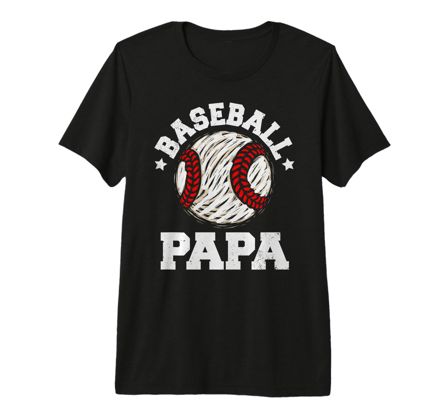 Mens Baseball Papa Distressed Funny T-Shirt - Novelty Apparel Unisex - T-Shirt, Sweatshirt, Hoodie