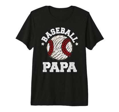 Mens Baseball Papa Distressed Funny T-Shirt - Novelty Apparel Unisex - T-Shirt, Sweatshirt, Hoodie