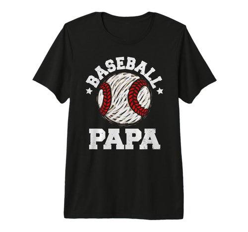 Mens Baseball Papa Distressed Funny T-Shirt - Novelty Apparel Unisex - T-Shirt, Sweatshirt, Hoodie