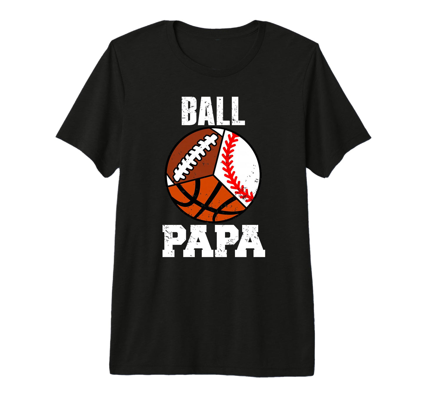 Mens Ball Papa Funny Baseball T-Shirt - Aesthetic Graphic Men Women - T-Shirt, Sweatshirt, Hoodie