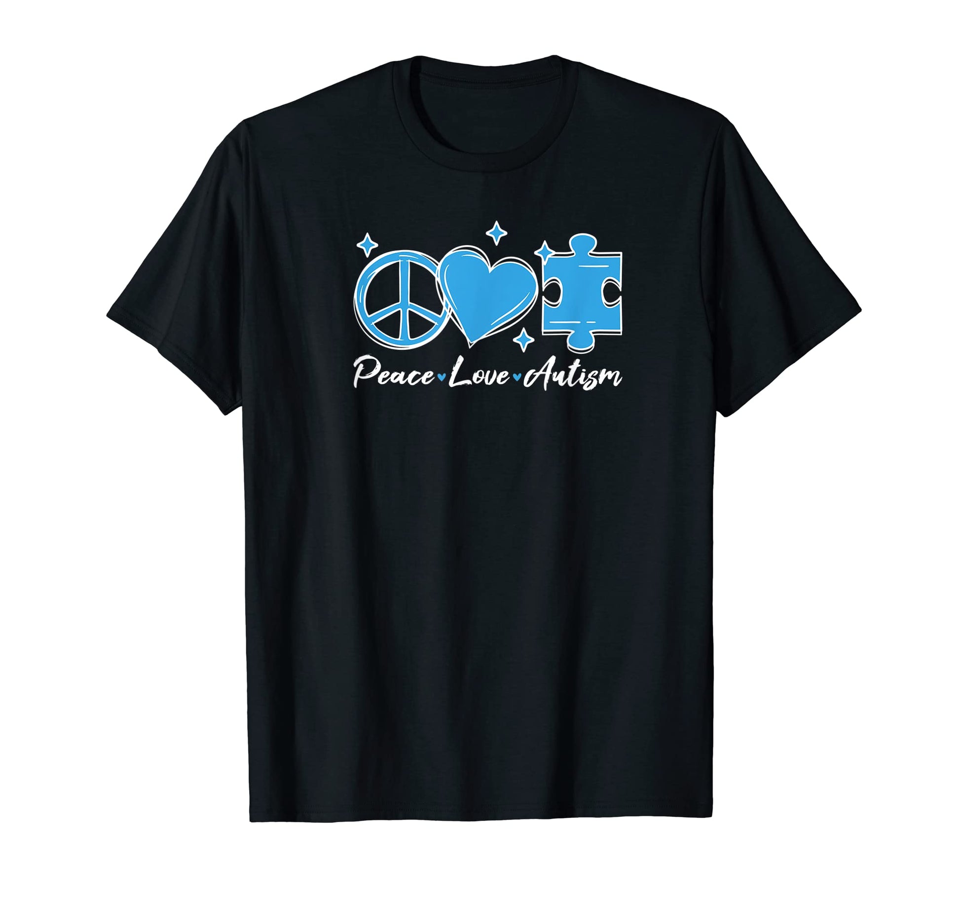 Autism Peace Love Line Supporting T-Shirt - Unique Graphic Men Women - T-Shirt, Sweatshirt, Hoodie