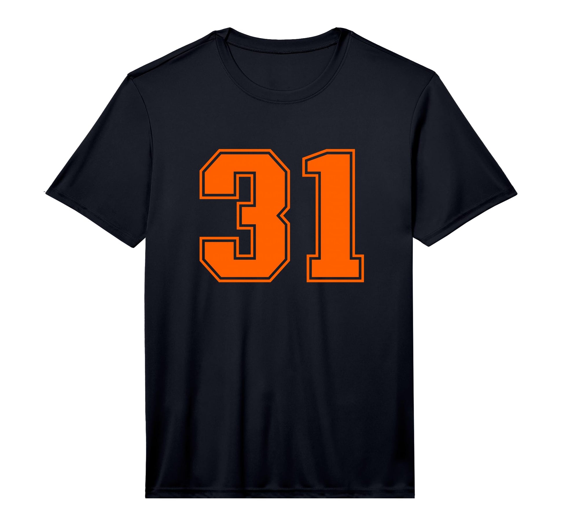 Orange Sports Team Number 31 T-Shirt - Custom Art Print Men Women - T-Shirt, Sweatshirt, Hoodie