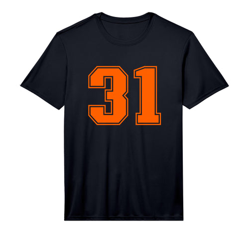 Orange Sports Team Number 31 T-Shirt - Custom Art Print Men Women - T-Shirt, Sweatshirt, Hoodie