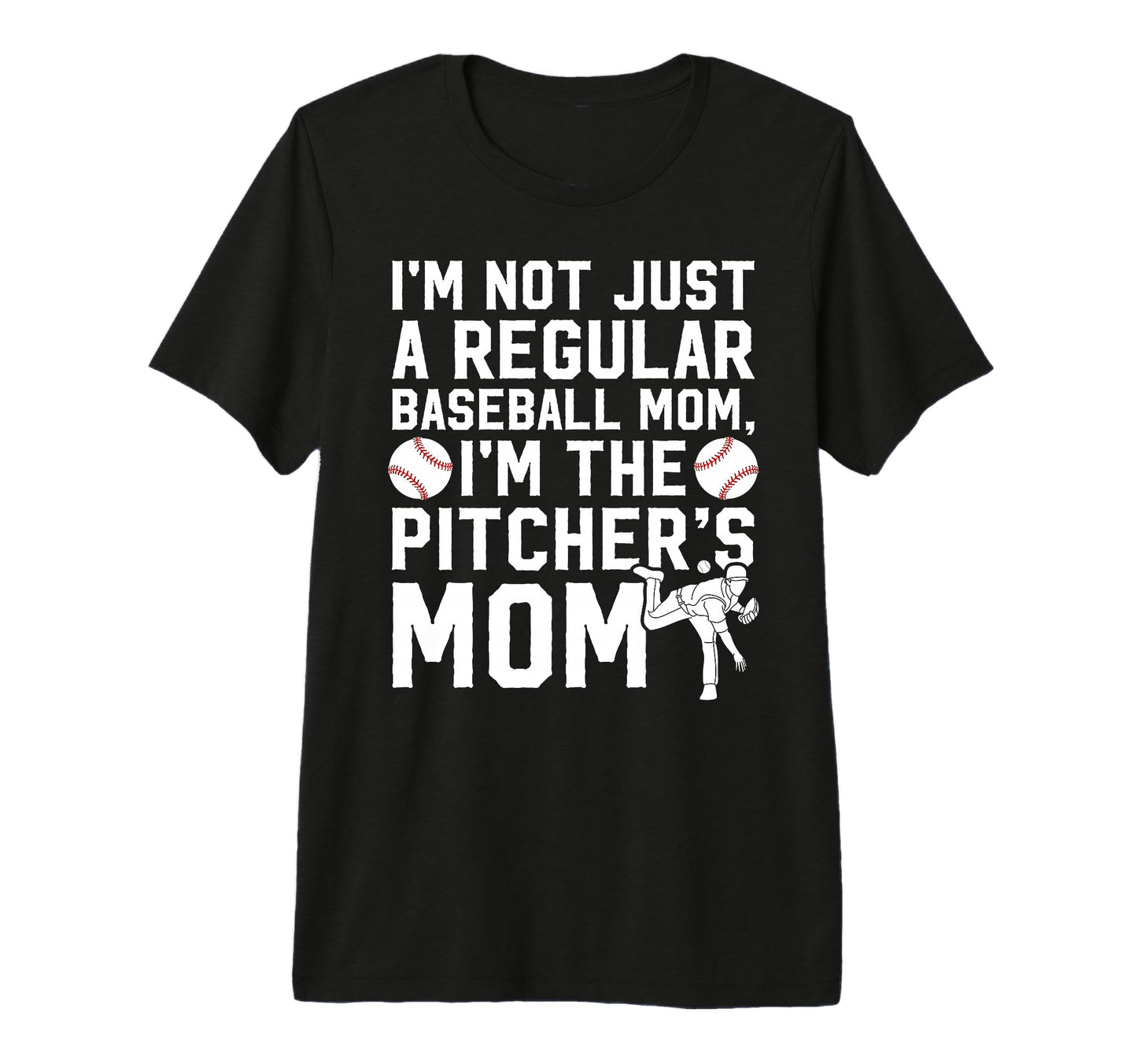 Im Baseball Pitcher Mom Baseball T-Shirt - Trendy Graphic Men Women - T-Shirt, Sweatshirt, Hoodie