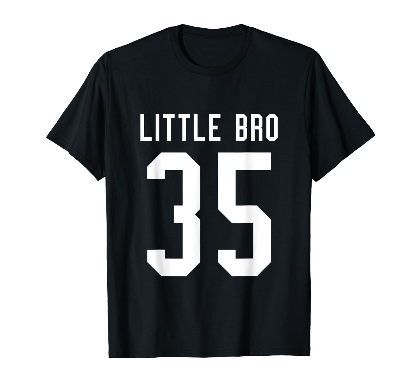 Number 35 Little Bro Biggest Fan T-Shirt - Custom Art Print Unisex - T-Shirt, Sweatshirt, Hoodie