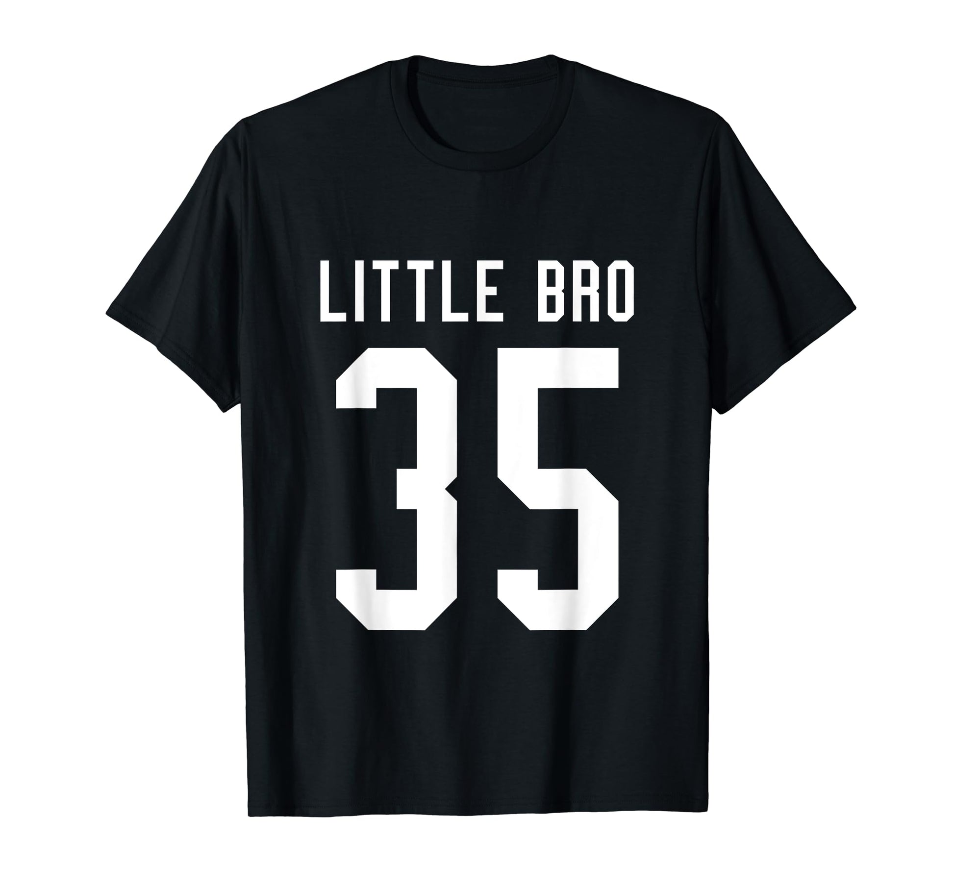 Number 35 Little Bro Biggest Fan T-Shirt - Custom Art Print Unisex - T-Shirt, Sweatshirt, Hoodie