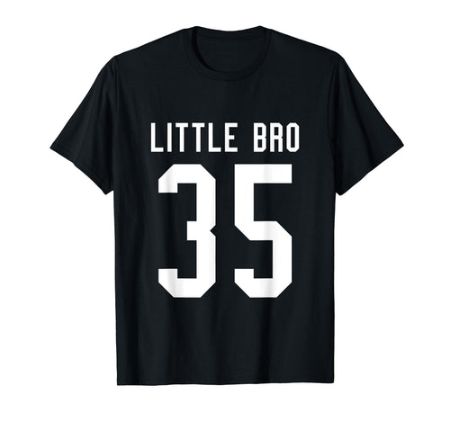 Number 35 Little Bro Biggest Fan T-Shirt - Custom Art Print Unisex - T-Shirt, Sweatshirt, Hoodie