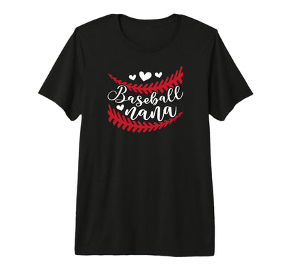 Baseball Nana Grandma Proud Nana T-Shirt - Trendy Graphic for Adults - T-Shirt, Sweatshirt, Hoodie