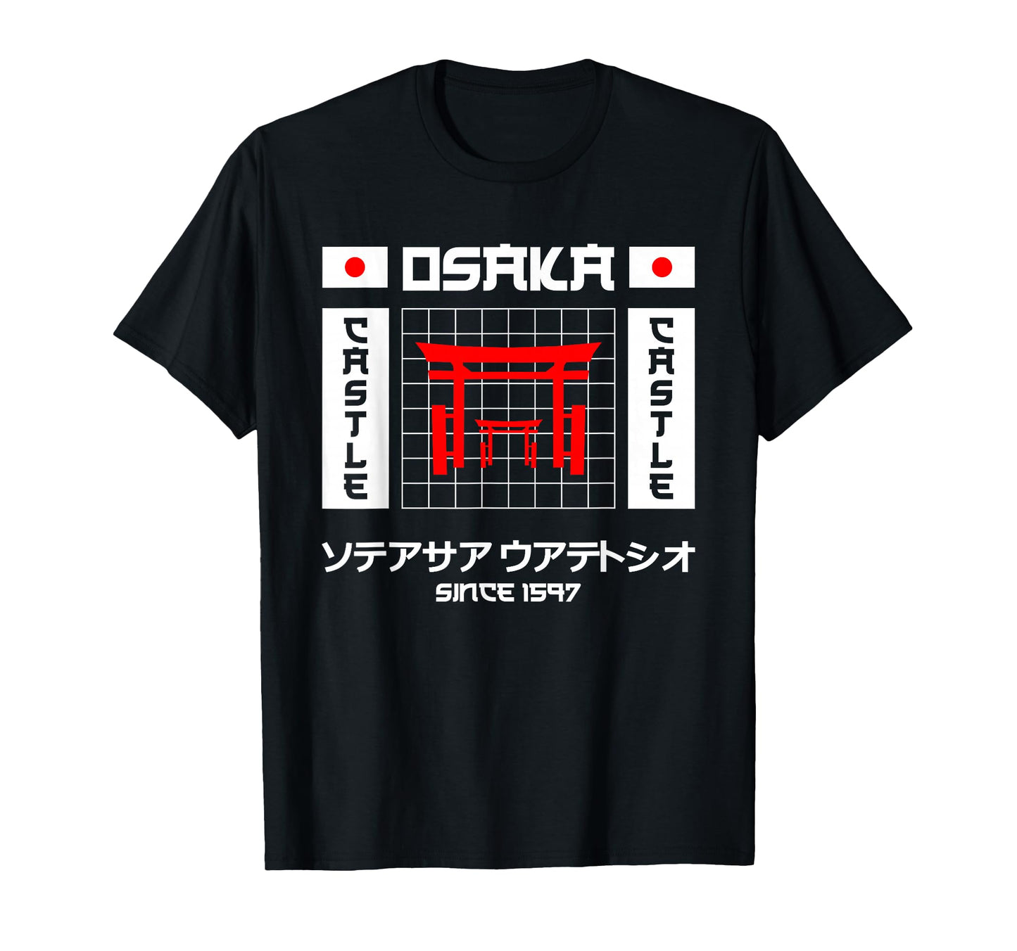 Osaka Castle Japan Anime Aesthetic T-Shirt - Casual Everyday Wear Unisex - T-Shirt, Sweatshirt, Hoodie