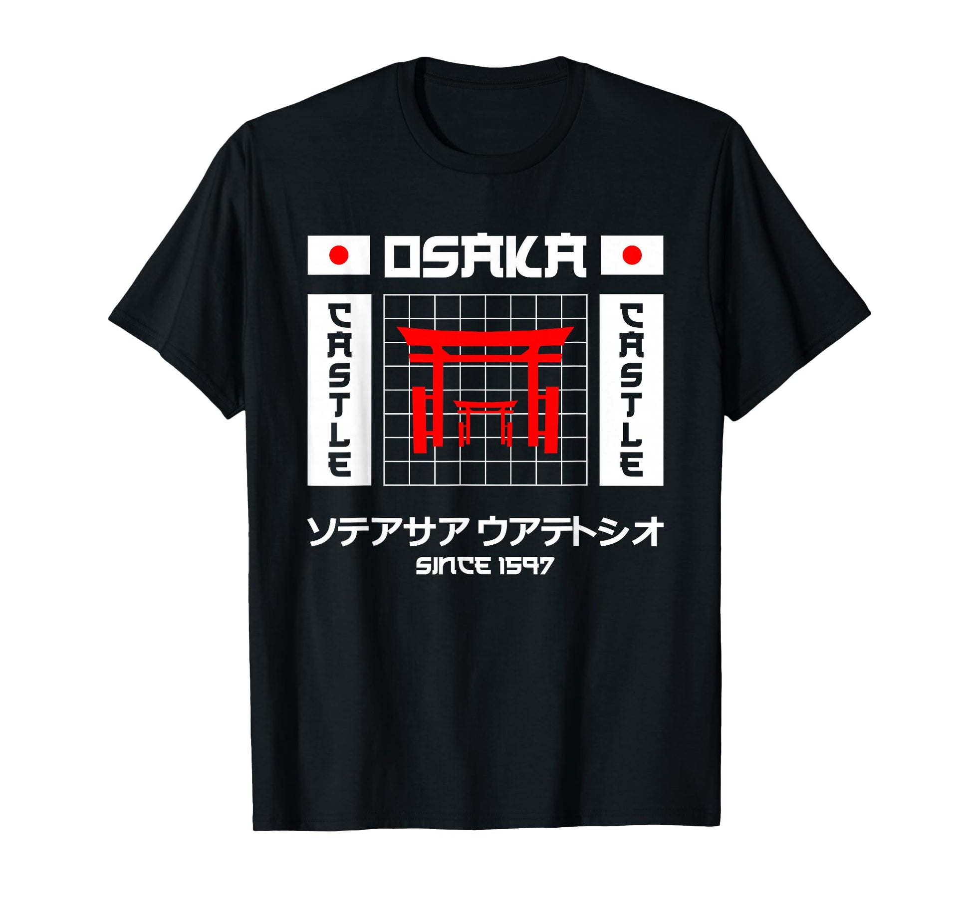 Osaka Castle Japan Anime Aesthetic T-Shirt - Casual Everyday Wear Unisex - T-Shirt, Sweatshirt, Hoodie