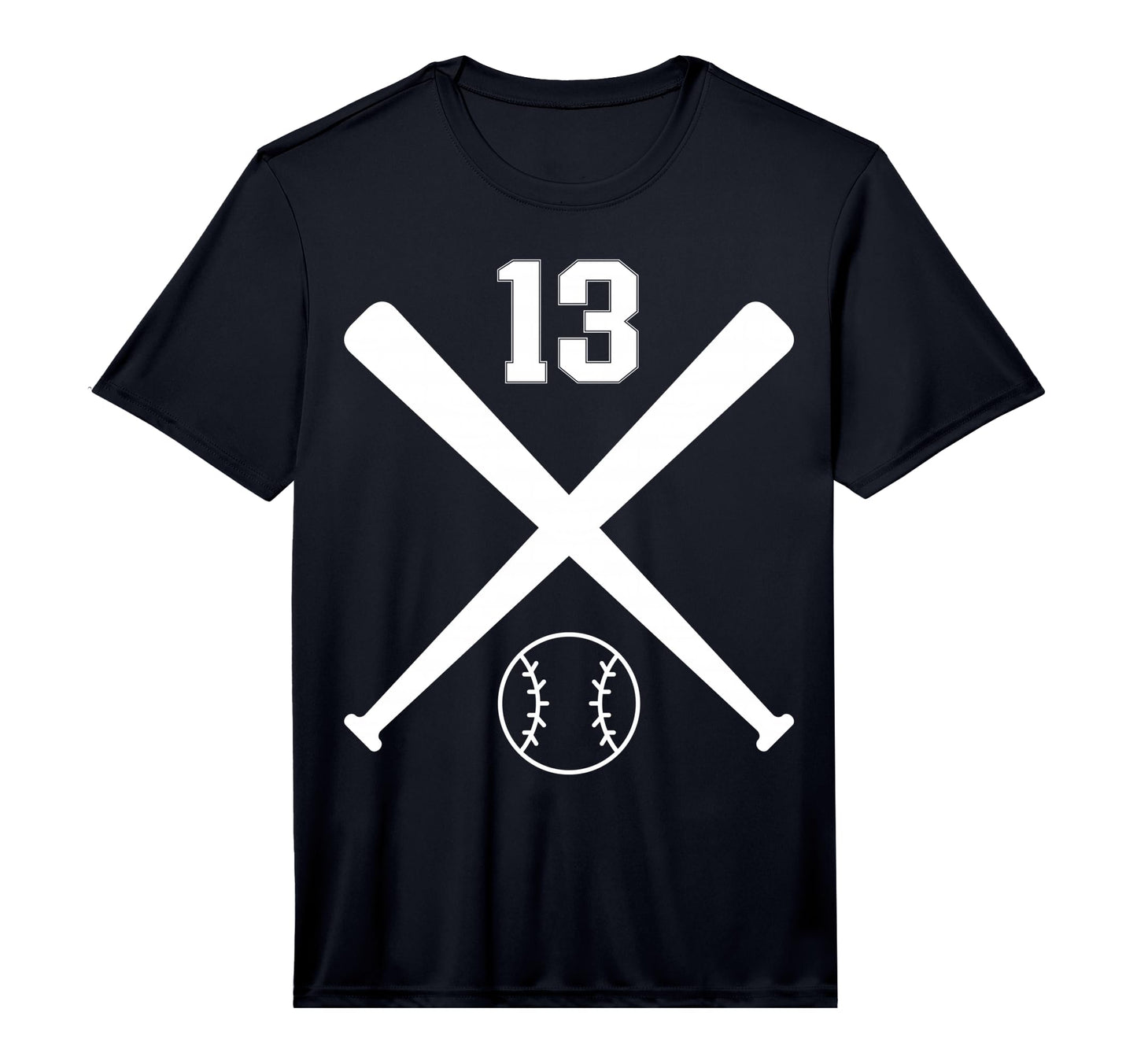 Baseball Softball Number 13 Performance T-Shirt - Novelty Apparel Men Women - T-Shirt, Sweatshirt, Hoodie