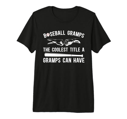 Mens Baseball Gramps Coolest Title T-Shirt - Graphic Print Men Women - T-Shirt, Sweatshirt, Hoodie