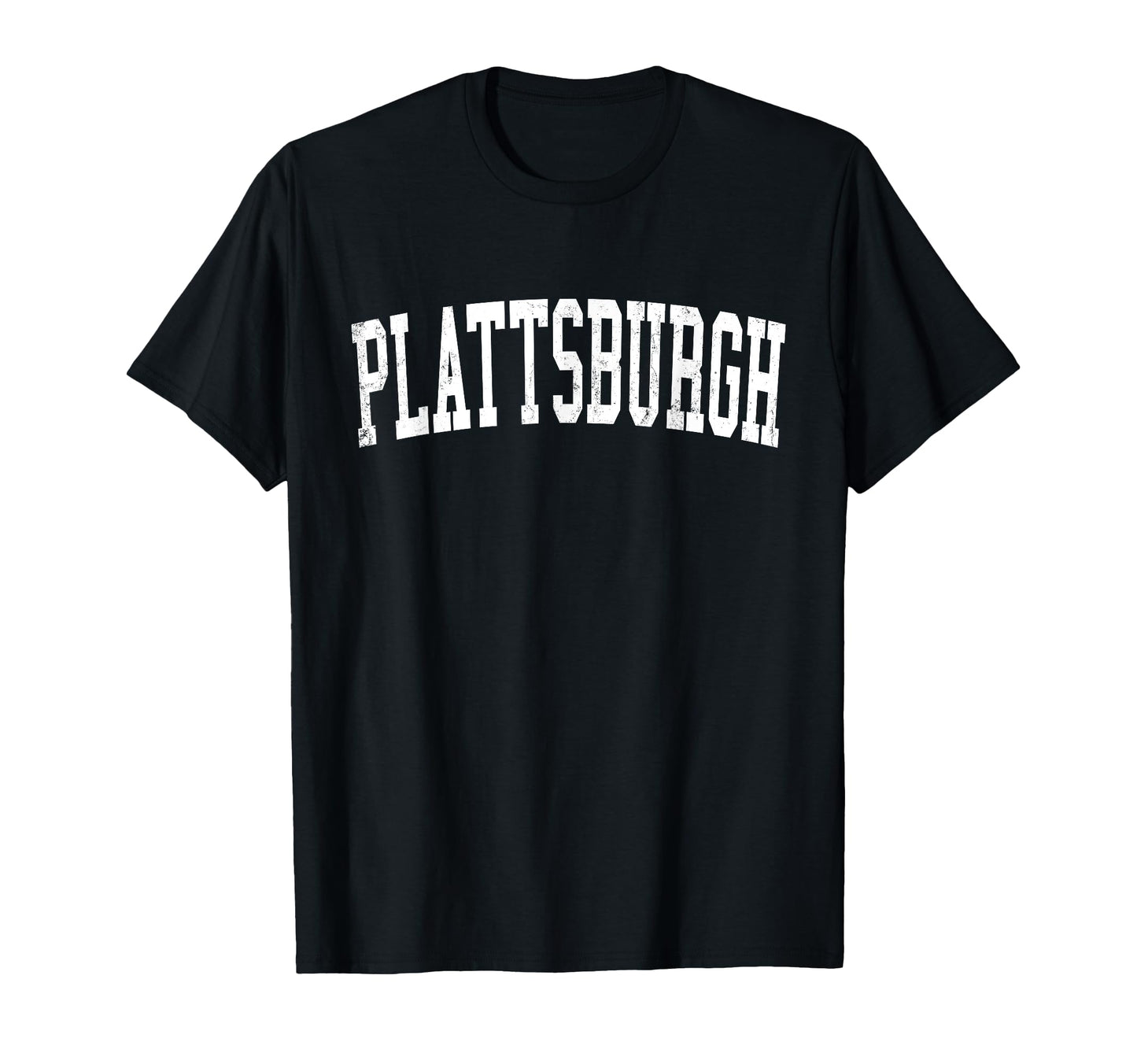 Plattsburgh Ny Distressed White T-Shirt - Streetwear Style Men Women - T-Shirt, Sweatshirt, Hoodie
