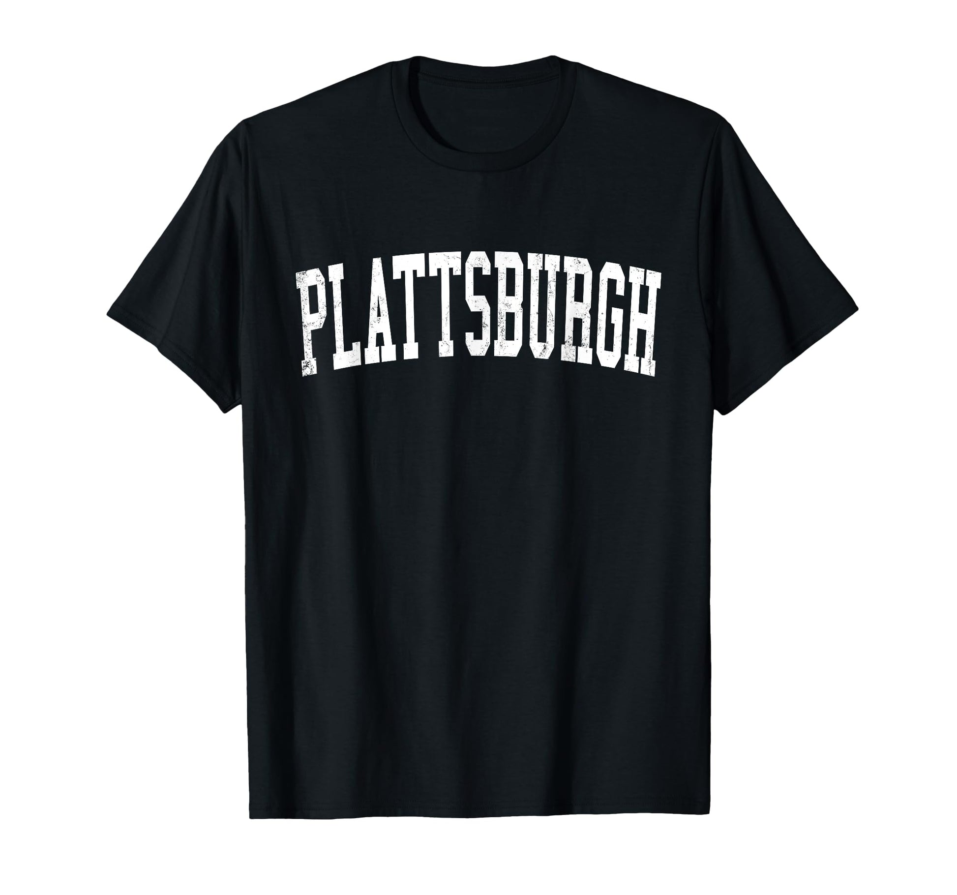Plattsburgh Ny Distressed White T-Shirt - Streetwear Style Men Women - T-Shirt, Sweatshirt, Hoodie