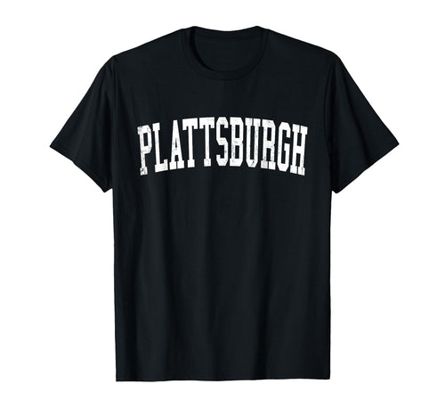 Plattsburgh Ny Distressed White T-Shirt - Streetwear Style Men Women - T-Shirt, Sweatshirt, Hoodie