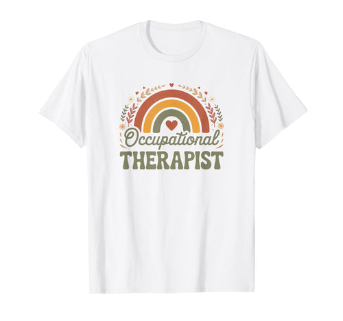 Occupational Therapist Boho Rainbow Funny T-Shirt - Custom Art Print Unisex - T-Shirt, Sweatshirt, Hoodie
