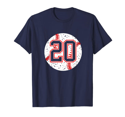 Baseball Number 20 Mom Show Support T-Shirt - Casual Everyday Wear Unisex - T-Shirt, Sweatshirt, Hoodie