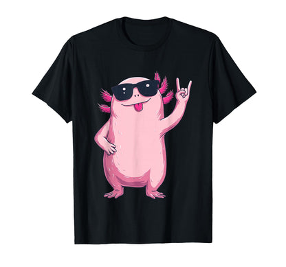 Funny Axolotl Animal Rock T-Shirt - Unique Graphic for Adults - T-Shirt, Sweatshirt, Hoodie