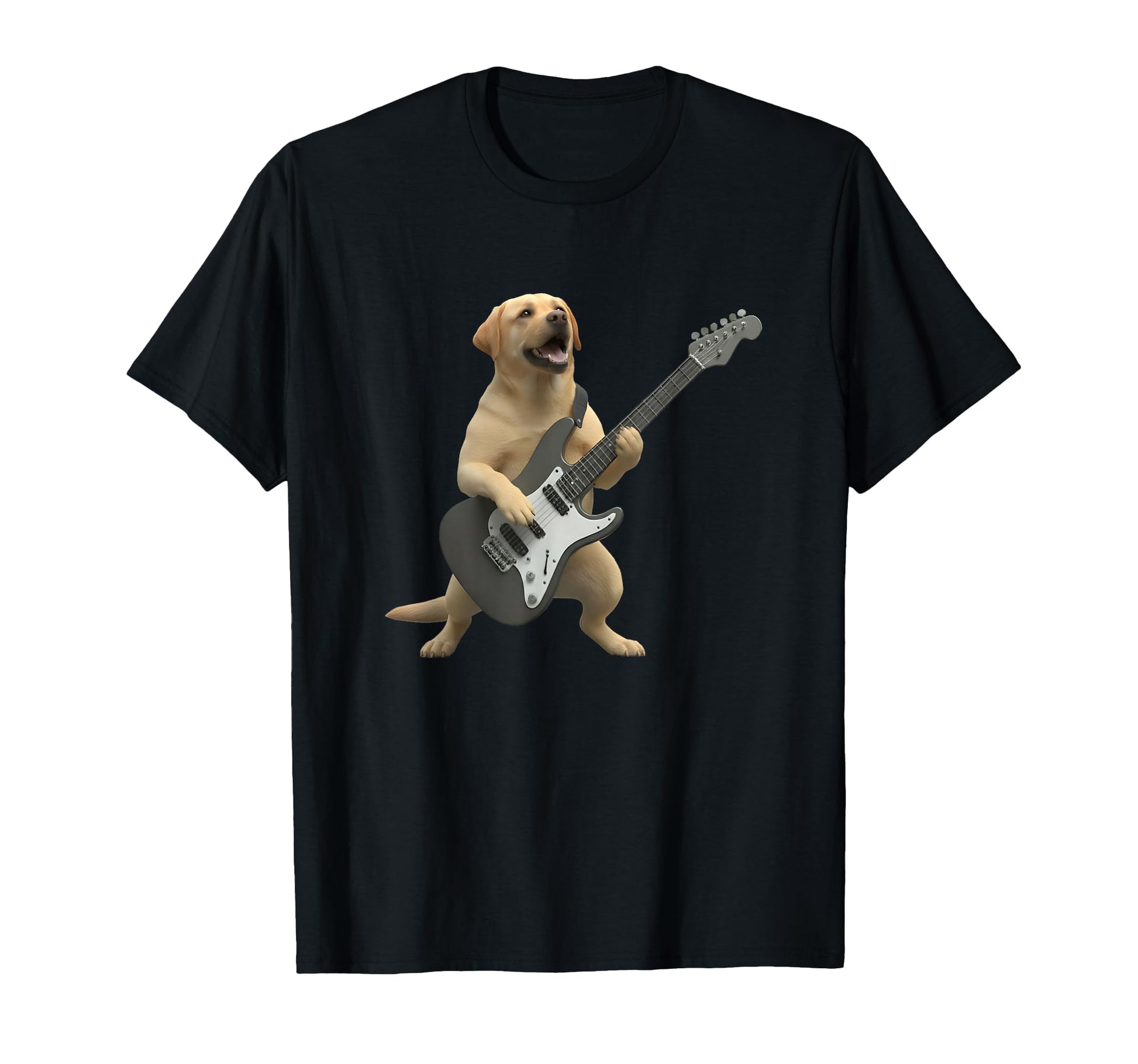 Labrador Playing Electric Guitar T-Shirt - Custom Art Print Men Women - T-Shirt, Sweatshirt, Hoodie