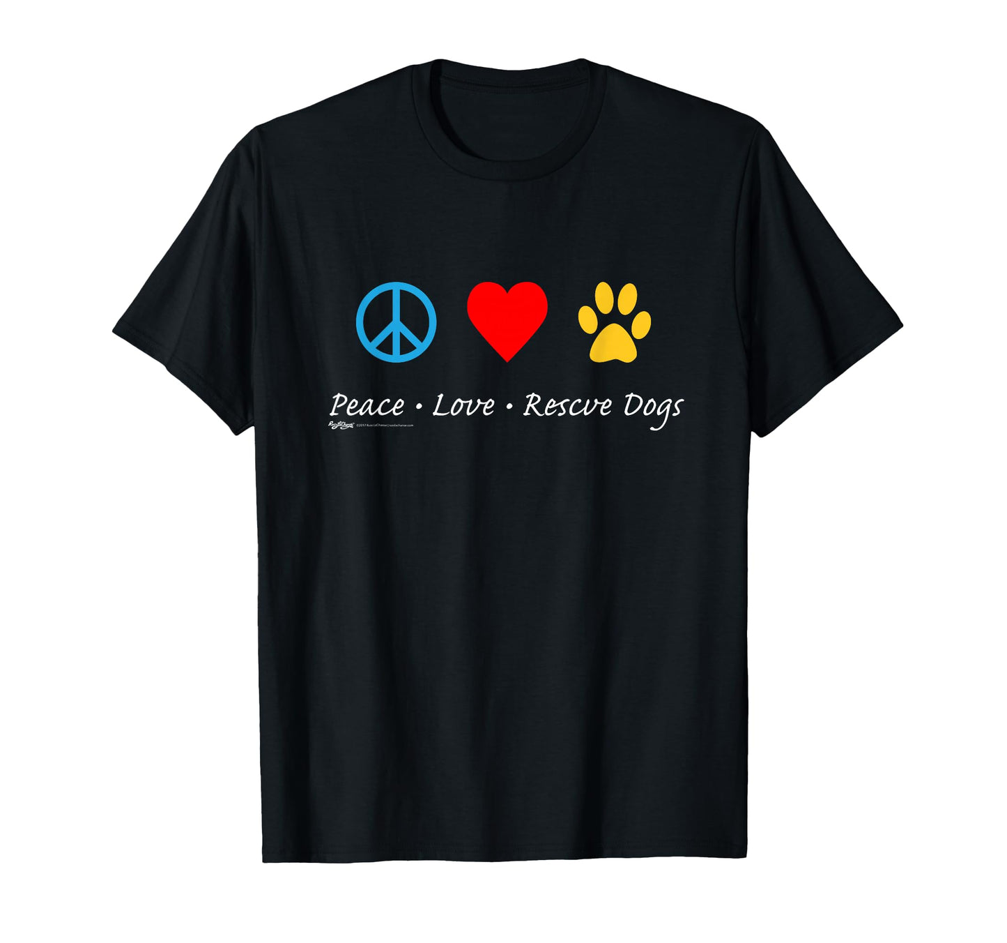 Peace Love Rescue Dogs Adopt Dog T-Shirt - Minimalist Print Men Women - T-Shirt, Sweatshirt, Hoodie