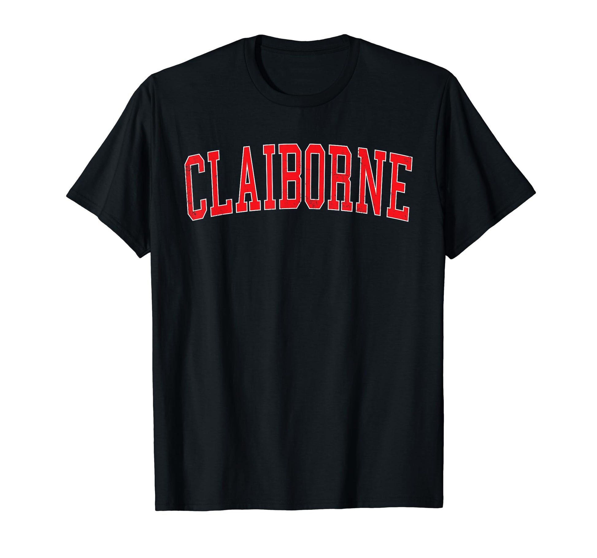 Claiborne La Distressed Red Varsity T-Shirt - Unique Graphic Unisex - T-Shirt, Sweatshirt, Hoodie