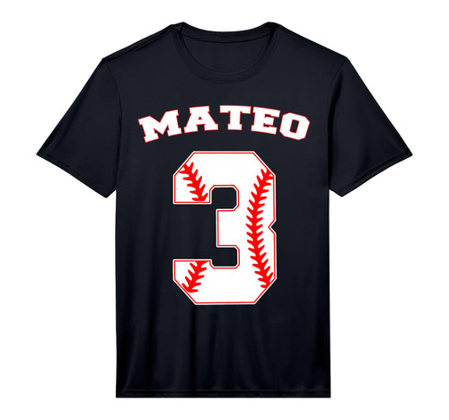 Mateo Baseball Name Three Years 3Rd T-Shirt - Unique Graphic Unisex - T-Shirt, Sweatshirt, Hoodie