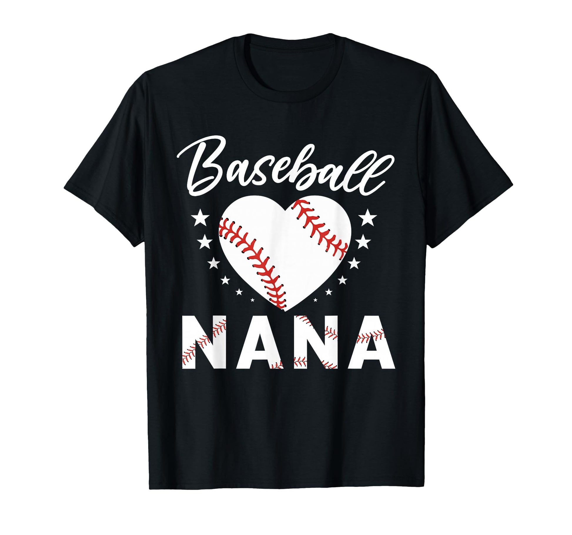 Baseball Nana Funny Heart Baseball T-Shirt - Fun Novelty Design Men Women - T-Shirt, Sweatshirt, Hoodie