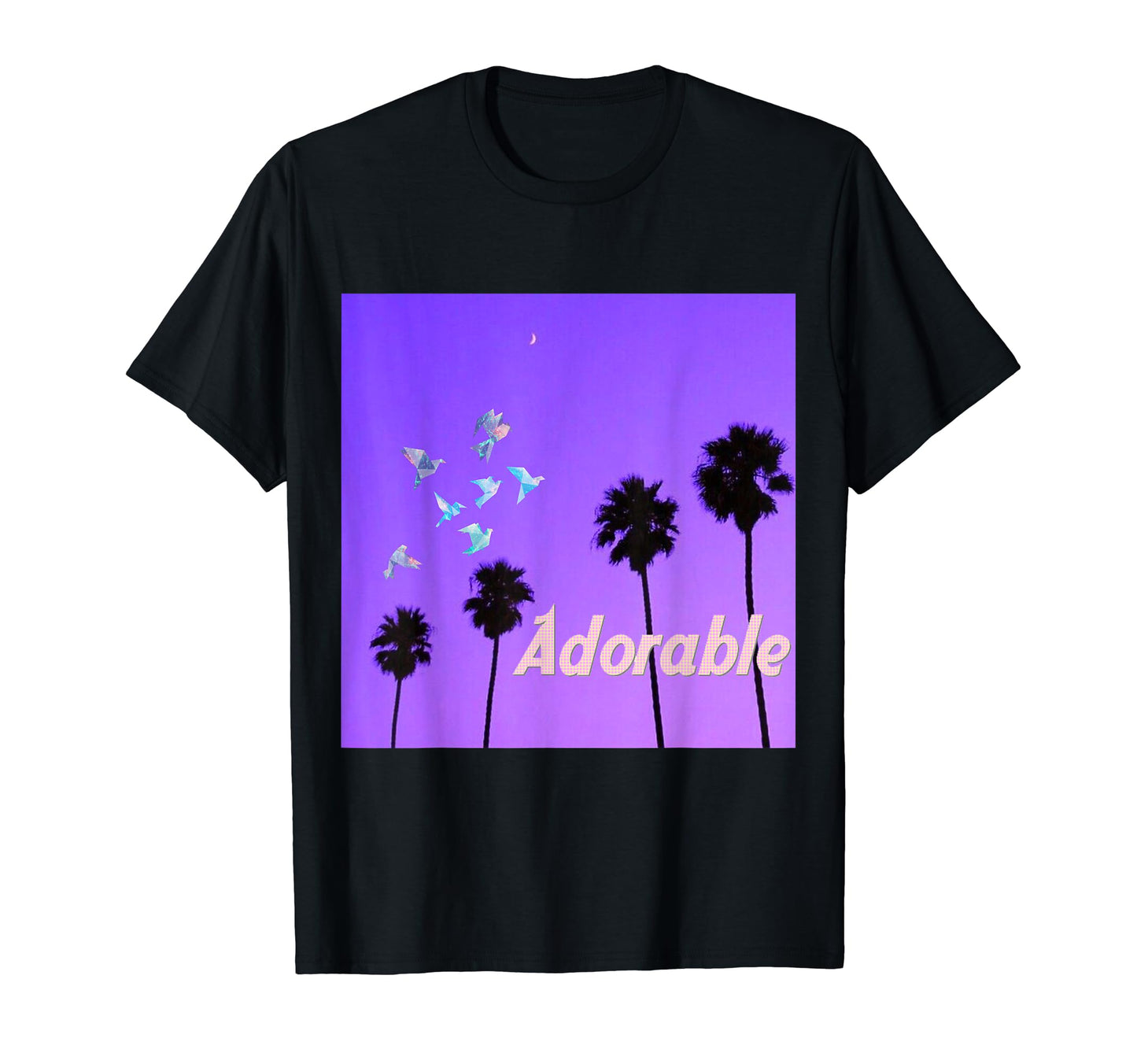 Cranes Palms Adorable Aesthetic T-Shirt - Casual Everyday Wear Unisex - T-Shirt, Sweatshirt, Hoodie