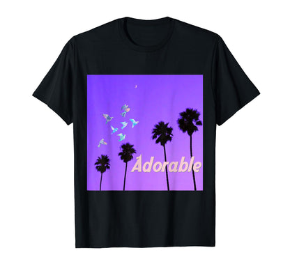 Cranes Palms Adorable Aesthetic T-Shirt - Casual Everyday Wear Unisex - T-Shirt, Sweatshirt, Hoodie