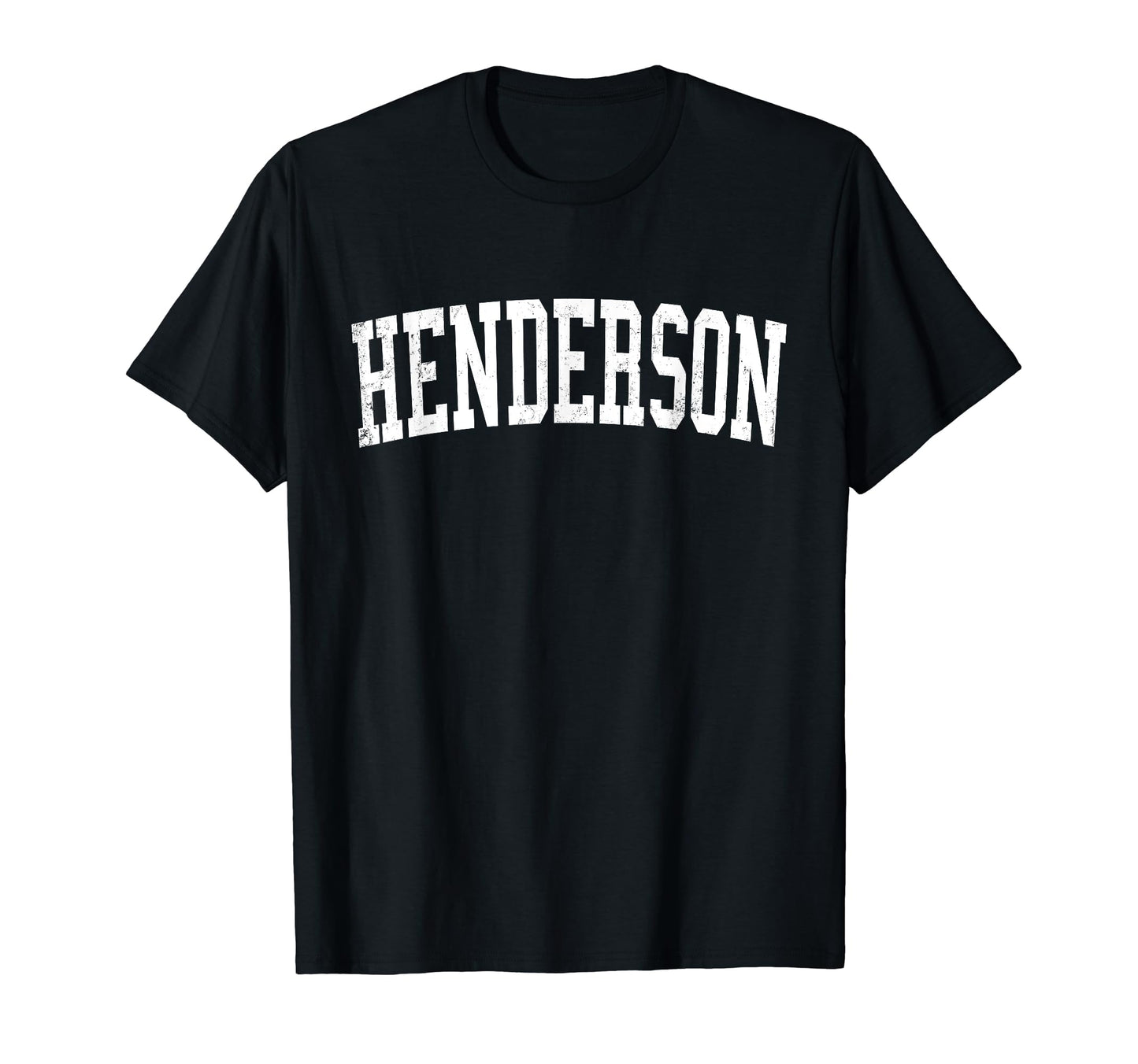 Henderson Nc Distressed White Varsity T-Shirt - Graphic Print Unisex - T-Shirt, Sweatshirt, Hoodie